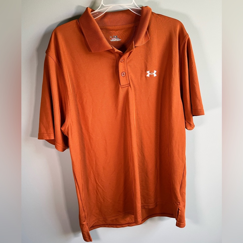 Under Armour Mens Polo Orange Size L